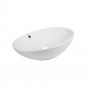 Комплект Qtap Dove: Раковина накладная овальная 625x415x150 мм White + Донный клапан PU02O