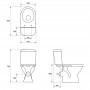Cersanit Merida K03-040 Унитаз компакт с полипропиленовыми сиденьями с металлическими креплениями