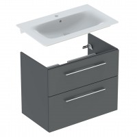 Шафа з вбудованим умивальником Geberit Selnova Square, лава (501.209.00.1/500.995.00.1)