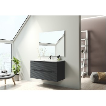 Тумба + раковина Devit Acqua 088175G (100 см.) серая