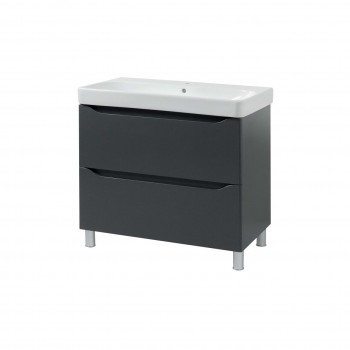 Тумба з умивальником Air-line Smile Square SM-75 НС+500.249.01.1 Grey matt