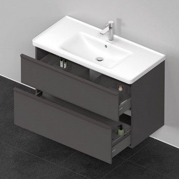 Тумба + раковина Duravit D-Neo DE012004949 100 см. матовый графит