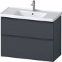 Тумба + раковина Duravit D-Neo DE012004949 100 см. матовый графит
