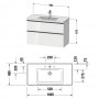 Тумба + раковина Duravit D-Neo DE012004949 100 см. матовый графит