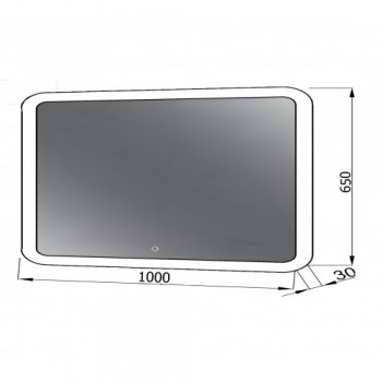 Зеркало Лион Z-100*65 LED Юввис 501101