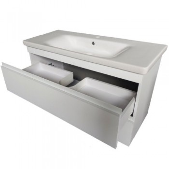 Тумба з раковиною Devit 753100W Frame 100 см. біла