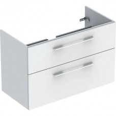Шафа для вмивальника Geberit Selnova Square slim rim, з двома ящиками, білий (501.212.00.1)