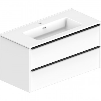 Тумба с раковиной Devit 332100W Comfort 100 см. белая