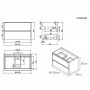 Тумба с раковиной Devit 332100W Comfort 100 см. белая
