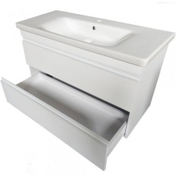 Тумба з раковиною Devit 753100W Frame 100 см. біла