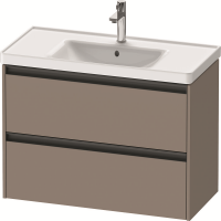 Тумба + раковина Duravit Ketho.2 K2528404343+2367100000+005076000 100 см. матовый базальт