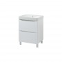 Тумба с умывальником Air-line Smile Square SM-60 НБ+500.229.01.1 White matt
