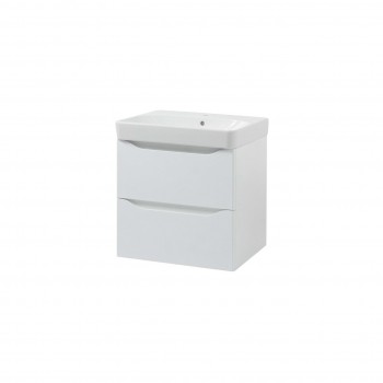 Тумба с умывальником Air-line Smile Square SM-60 ПБ+500.229.01.1 White matt