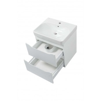 Тумба с умывальником Air-line Smile Square SM-60 ПБ+500.229.01.1 White matt