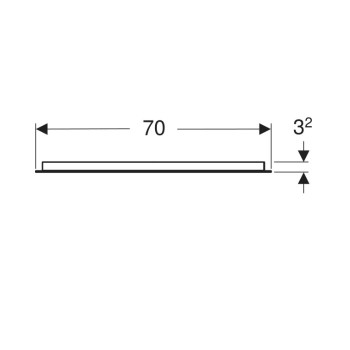 Дзеркало Geberit Option 502.806.00.1 70 см.