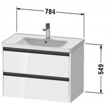 Тумба + раковина Duravit Ketho.2 K2528309191+2236780000+005076000 80 см. Бежевий