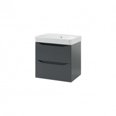 Тумба з умивальником Air-line Smile Square SM-60 ПС+500.229.01.1 Grey matt