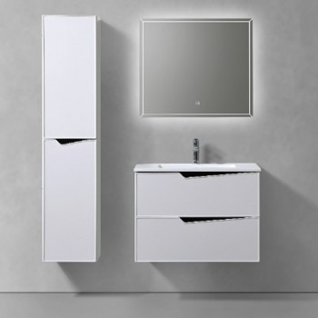Тумба + раковина Devit Do It 085800W 80 см. белый глянец