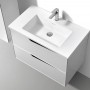 Тумба + раковина Devit Do It 085800W 80 см. белый глянец