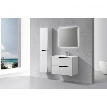 Тумба + раковина Devit Do It 085800W 80 см. белый глянец