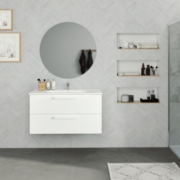 Тумба + раковина Devit Fresh 088735W (100 см.) белая
