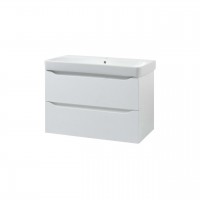 Тумба с умывальником Air-line Smile Square SM-75 ПБ+500.249.01.1 White matt