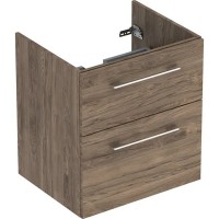 Шкаф для встраиваемого умывальника Geberit Selnova Square, с двумя ящиками, орех темный (501.206.00.1)