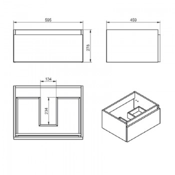 Devit Linea 089749W Тумба под раковину 200 см.