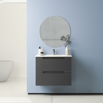 Тумба + раковина Devit Acqua 088165G (60 см.) сіра