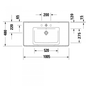 Тумба + раковина Duravit D-Neo DE012201818 100 см. Білий мат