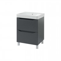 Тумба с умывальником Air-line Smile Square SM-60 НС+500.229.01.1 Grey matt