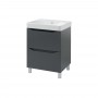 Тумба з умивальником Air-line Smile Square SM-60 НС+500.229.01.1 Grey matt