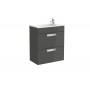 Тумба с умывальником Roca Debba A855905153 60 см. Anthracite