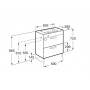 Тумба с умывальником Roca Debba A855905153 60 см. Anthracite