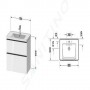 Тумба + раковина Duravit D-Neo DE012104949 80 см. графит матовый