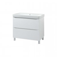 Тумба с умывальником Air-line Smile Square SM-75 НБ+500.249.01.1 White matt
