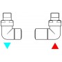 Набор вентилей для полотенцесушителя Terma Set Of Valves WRZRC32-CR