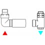 Набор вентилей для полотенцесушителя Terma Set Of Valves WRZTCG4-CR