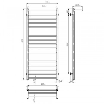Рушникосушка електрична Devit Allround AL5001200EBS 1200х500 м..