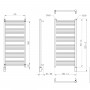 Полотенцесушитель электрический Instal Projekt Stick STIE-50/110LC31(with HOTS-06C2U) 1216х500 мм.
