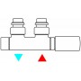 Набор вентилей для полотенцесушителя Terma Set Of Valves WRZT5G1-CR