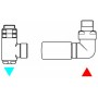 Набір вентилів для рушникосушки Terma Set Of Valves WRZTCG5-CR