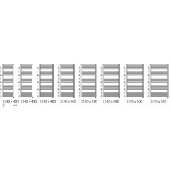 Рушникосушка Terma Fiona One WWFIE114043K9M5E8U 1140х430 мм.