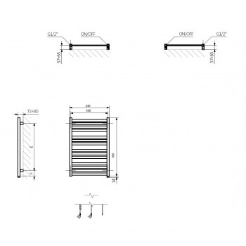 Рушникосушка Terma Marlin One WWMRN078053KS95E1U