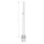 ТЕН для рушникосушки Terma Split WETS106K-D (600W)