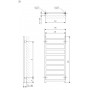 Рушникосушка Terma Simple WGSIM096050KRGRSX (960х500 мм.)