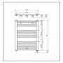 Полотенцесушитель электрический Luxrad Basic G MAX922500S040EPPBM300 922х500 мм.