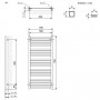 Полотенцесушитель Terma Marlin WGMAR078053KS95SX (780х530 мм.)