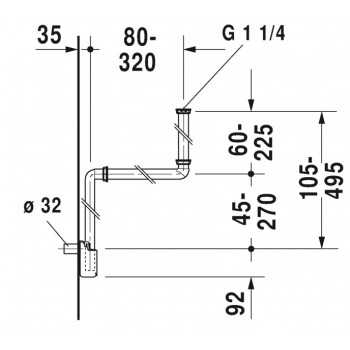 Сифон для раковини Duravit 0050760000