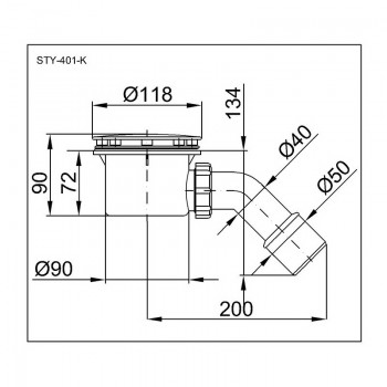 Styron STY-401-K Сифон для піддону